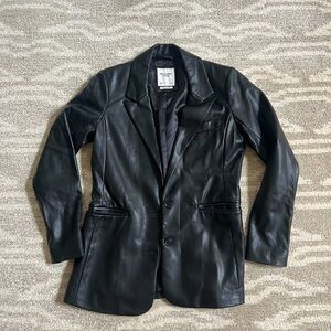 Abercrombie Leather Blazer